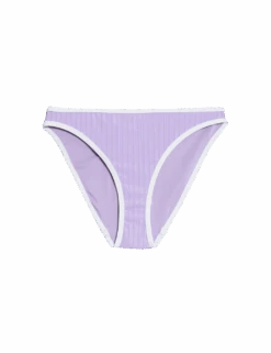 Ribbed Tipped High Leg Bikini Bottoms -M&S ribbed tipped high leg bikini bottoms 1