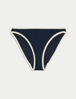 Ribbed Tipped High Leg Bikini Bottoms -M&S ribbed tipped high leg bikini bottoms 15