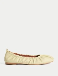Ruched Slip On Ballet Pumps -M&S ruched slip on ballet pumps 3