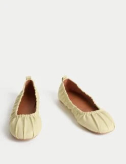 Ruched Slip On Ballet Pumps -M&S ruched slip on ballet pumps 5