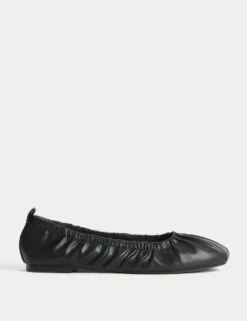 Ruched Slip On Ballet Pumps -M&S ruched slip on ballet pumps 6