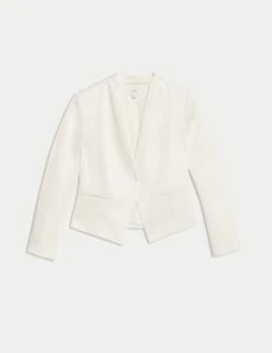 Satin Collarless Blazer 30 Satin Collarless Blazer -M&S satin collarless blazer 12