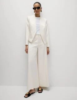 Satin Collarless Blazer 26 Satin Collarless Blazer -M&S satin collarless blazer 8