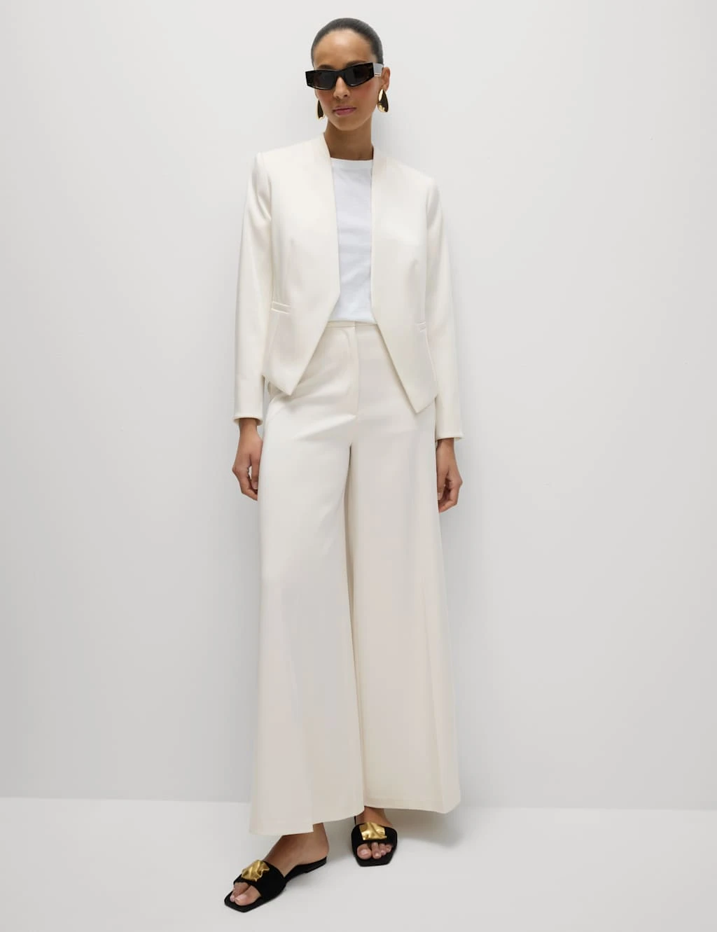 Satin Collarless Blazer 12 Satin Collarless Blazer - Image 10