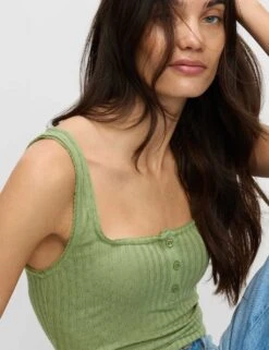 Pointelle Square Neck Vest -M&S scoop neck vest top 7