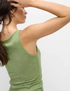 Pointelle Square Neck Vest -M&S scoop neck vest top 8