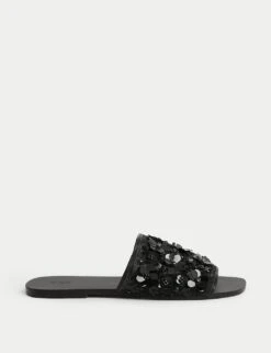 Sequin Flat Mules -M&S sequin flat mules 4