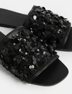 Sequin Flat Mules -M&S sequin flat mules 5