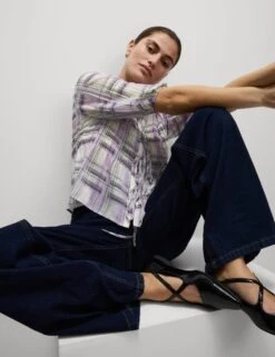 Shirred Tie Front Blouse -M&S shirred tie front blouse 9