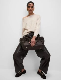 Slash Neck Relaxed Jumper With Alpaca -M&S slash neck relaxed jumper with alpaca 15