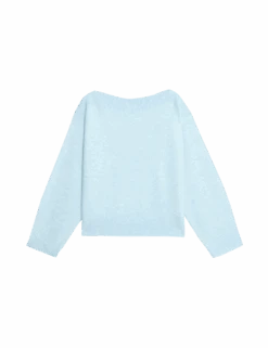 Slash Neck Relaxed Jumper With Alpaca -M&S slash neck relaxed jumper with alpaca