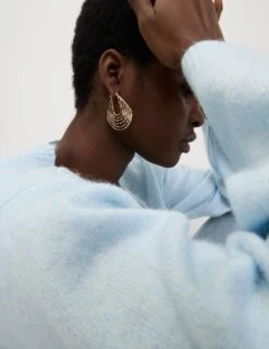 Slash Neck Relaxed Jumper With Alpaca -M&S slash neck relaxed jumper with alpaca 6