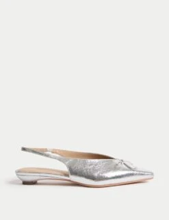 Bow Wedge Slingback Shoes -M&S slip on flatform slingback shoes 1