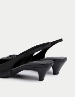 Slip On Kitten Heel Pointed Slingback Shoes -M&S slip on kitten heel pointed slingback shoes 11