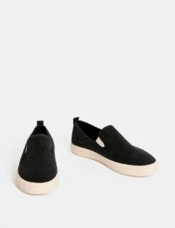 Slip On Plimsoll Trainers With Freshfeet™ -M&S slip on plimsoll trainers with freshfeet 5