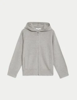 Soft Touch Knitted Zip Up Hoodie -M&S soft touch knitted zip up hoodie 12