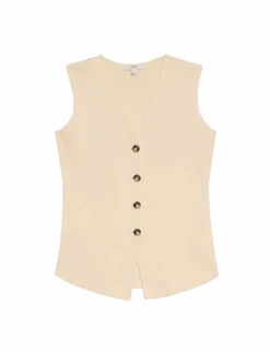 Soft Touch V-Neck Knitted Waistcoat -M&S soft touch v neck knitted waistcoat