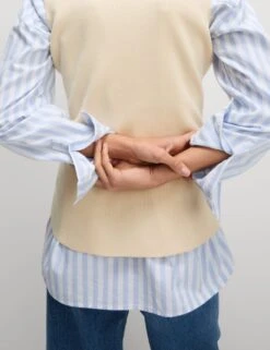 Soft Touch V-Neck Knitted Waistcoat -M&S soft touch v neck knitted waistcoat 8