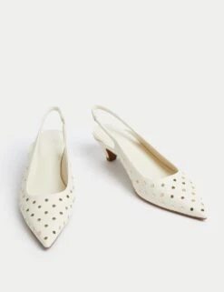 Sparkle Ankle Strap Kitten Heels -M&S sparkle ankle strap kitten heels 5