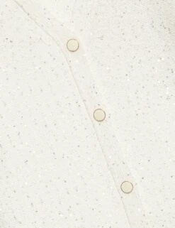 Sparkly V-Neck Button Front Cropped Cardigan -M&S sparkly v neck button front cropped cardigan 7