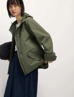 Stormwear™ Hooded Rain Jacket With Cotton -M&S stormwear hooded rain jacket with cotton 10