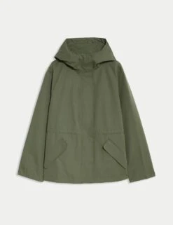 Stormwear™ Hooded Rain Jacket With Cotton -M&S stormwear hooded rain jacket with cotton 15