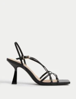 Strappy Stiletto Heel Square Toe Sandals -M&S strappy stiletto heel square toe sandals 3