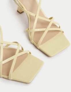 Strappy Stiletto Heel Square Toe Sandals -M&S strappy stiletto heel square toe sandals 7