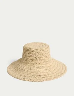 Straw Wide Brim Hat -M&S straw wide brim hat 1
