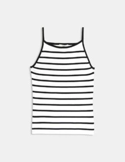 Striped Square Neck Fitted Knitted Vest -M&S striped square neck fitted knitted vest 6