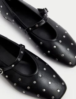Studded Buckle Flat Ballet Pumps -M&S studded buckle flat ballet pumps 7