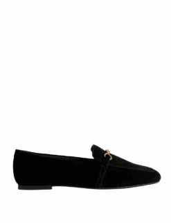 Suede Chain Detail Flat Loafers -M&S suede chain detail flat loafers