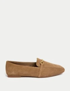 Suede Chain Detail Flat Loafers -M&S suede chain detail flat loafers 7
