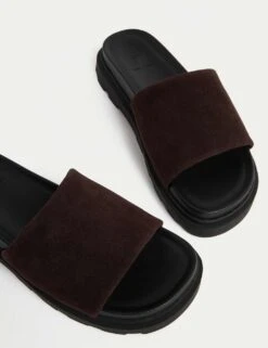 Suede Chunky Flatform Mules 15 Suede Chunky Flatform Mules -M&S suede chunky flatform mules 5