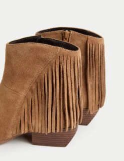 Suede Cowboy Block Heel Pointed Boots 13 Suede Cowboy Block Heel Pointed Boots -M&S suede cowboy block heel pointed boots 3