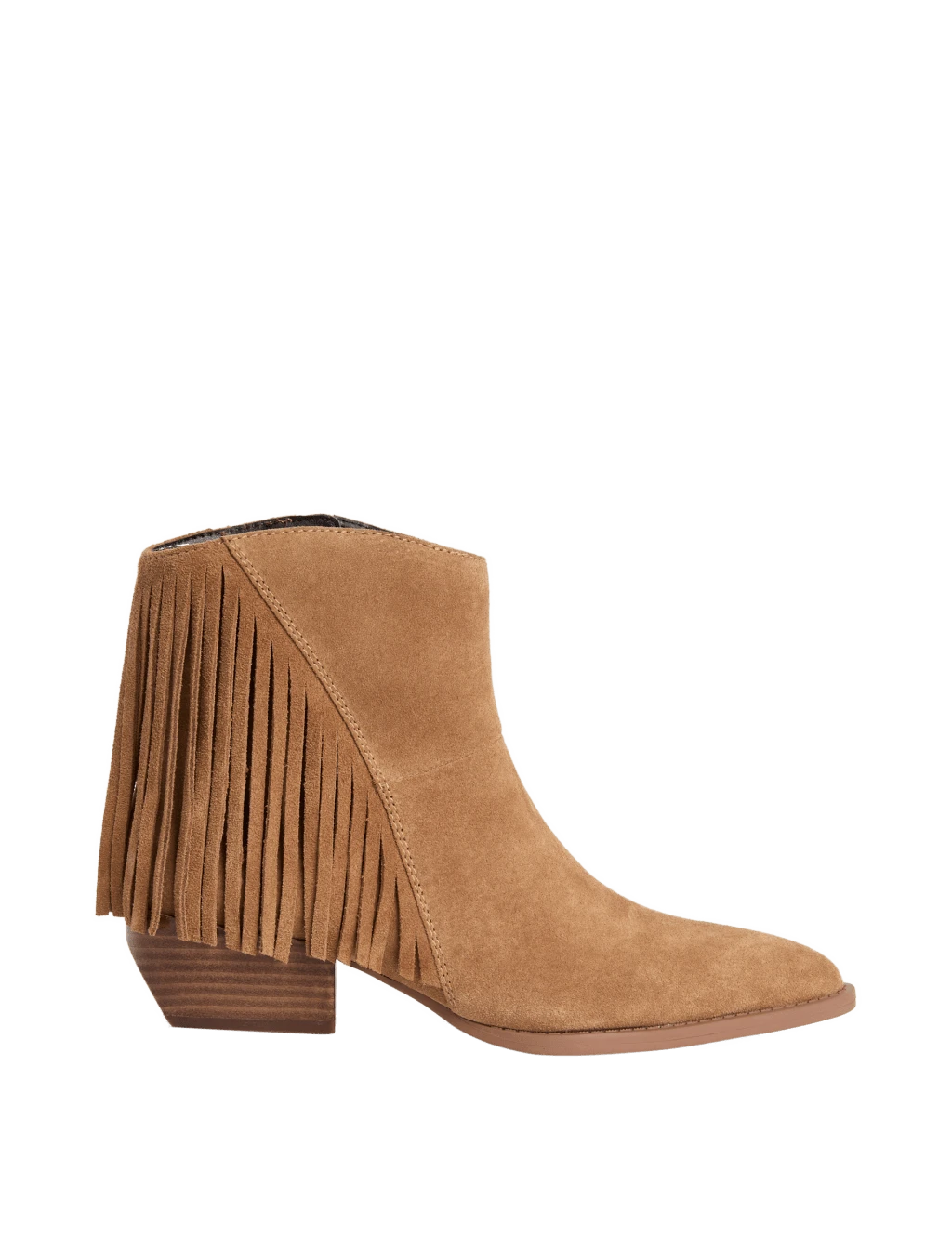 Suede Cowboy Block Heel Pointed Boots 6 Suede Cowboy Block Heel Pointed Boots - Image 4