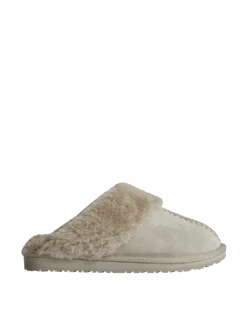 Suede Faux Fur Cuff Mule Slippers -M&S suede faux fur cuff mule slippers