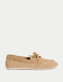 Suede Flat Boat Shoes -M&S suede flat boat shoes 3