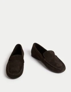 Suede Flat Loafers -M&S suede flat loafers 4