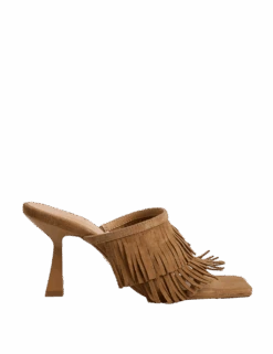 Suede Fringed Slip On Stiletto Heel Mules 14 Suede Fringed Slip On Stiletto Heel Mules -M&S suede fringed slip on stiletto heel mules