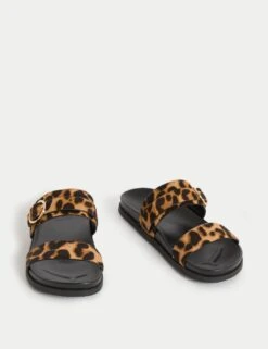 Suede Leopard Print Sandals -M&S suede leopard print sandals 5