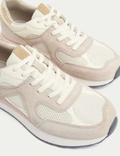 Suede Mesh Detail Trainers -M&S suede mesh detail trainers 4