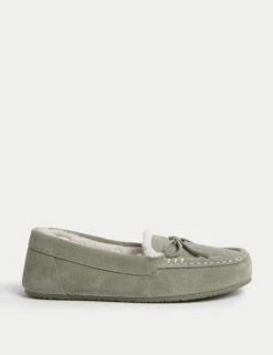Suede Moccasin Slippers -M&S suede moccasin slippers 11
