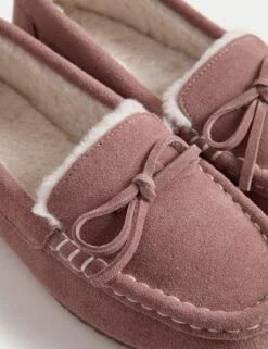 Suede Moccasin Slippers -M&S suede moccasin slippers 12