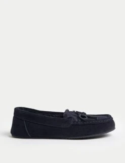 Suede Moccasin Slippers -M&S suede moccasin slippers 5