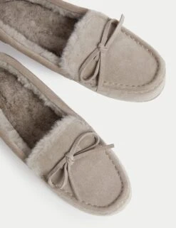 Suede Moccasin Slippers -M&S suede moccasin slippers 6