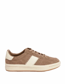 Suede Side Detail Platform Trainers -M&S suede side detail platform trainers