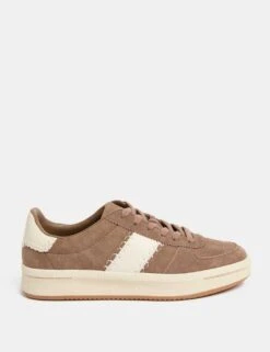 Suede Side Detail Platform Trainers -M&S suede side detail platform trainers 4