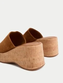 Suede Slip On Platform Mules -M&S suede slip on platform mules 7