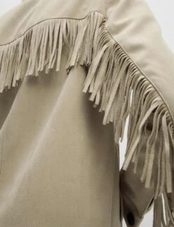 Suedette Fringed Jacket -M&S suedette fringed jacket 11